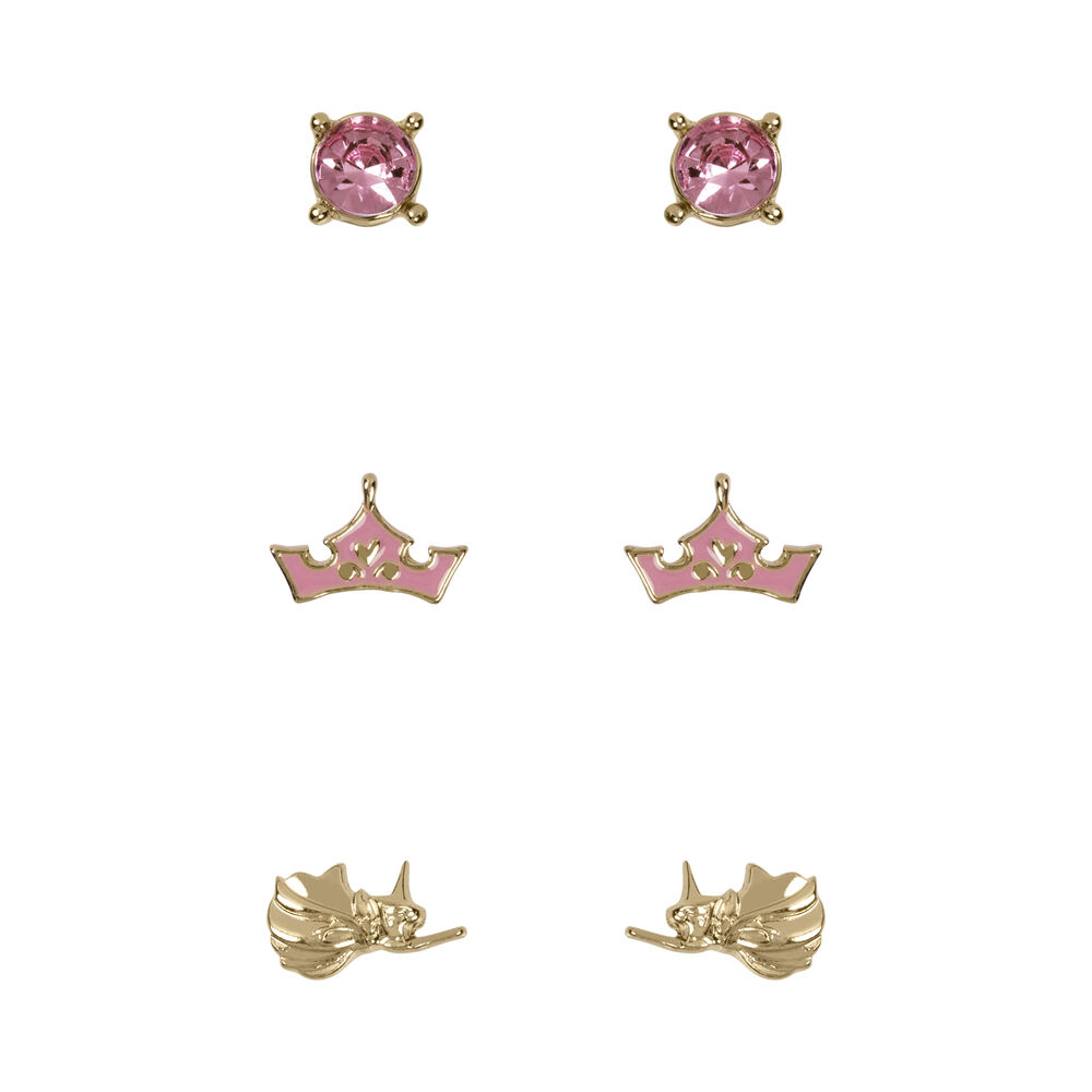 Set 3 Pares de pendientes Princesas Disney