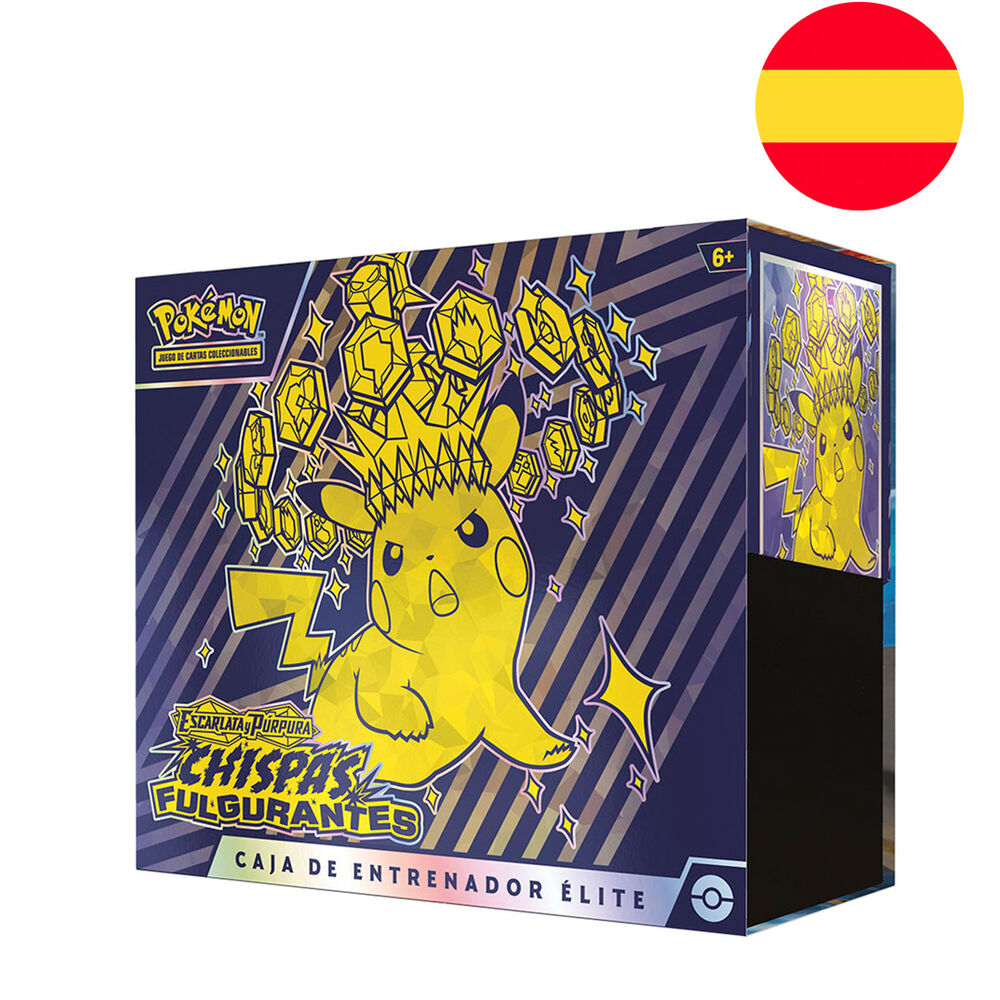 Estuche Entrenador Elite Chispas Fulgurantes Escarlata y Purpura Pokemon español