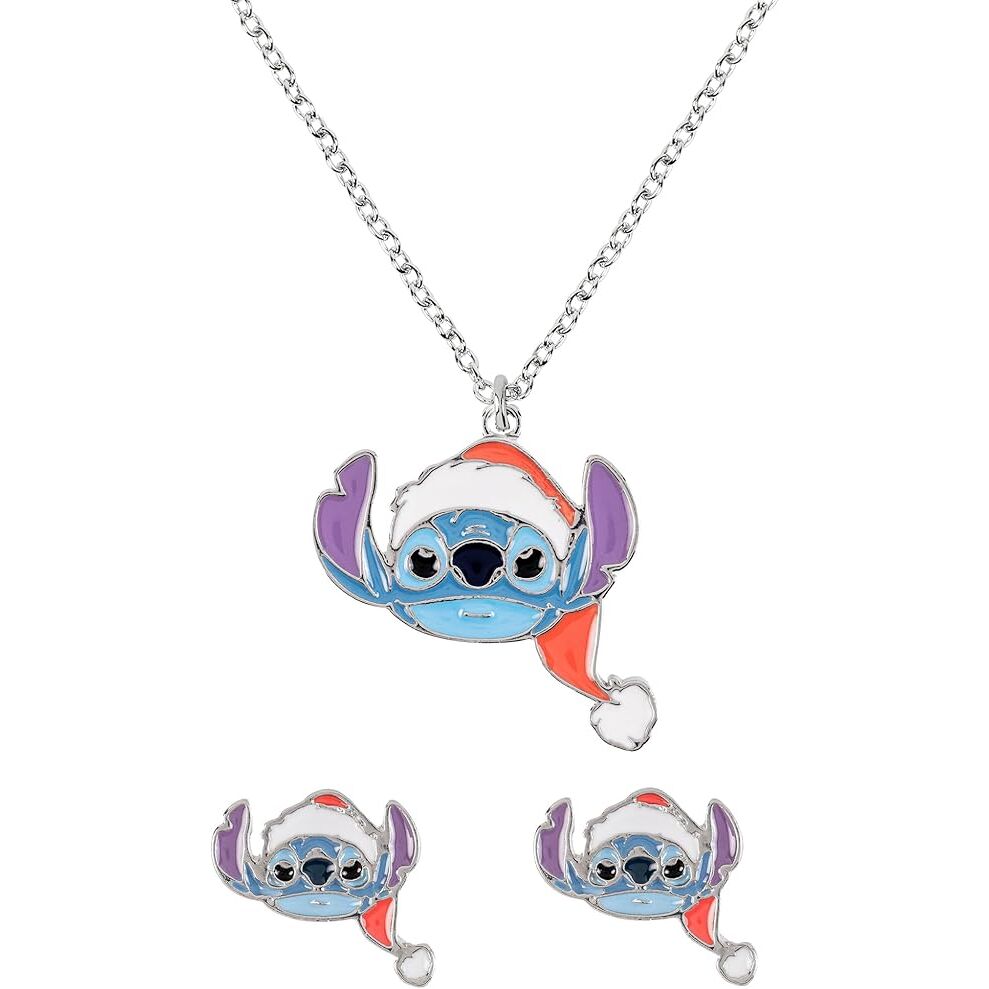 Set Colgante + pendientes Navidad Stitch Disney