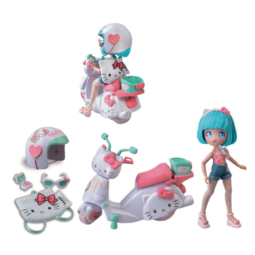 Muñeca Manga Pretty Pink Scooter Hello Kitty
