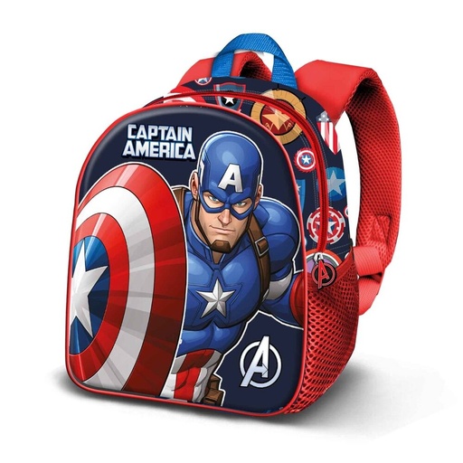 [8445118081831] Mochila 3D Patriot Capitan America Marvel 31cm