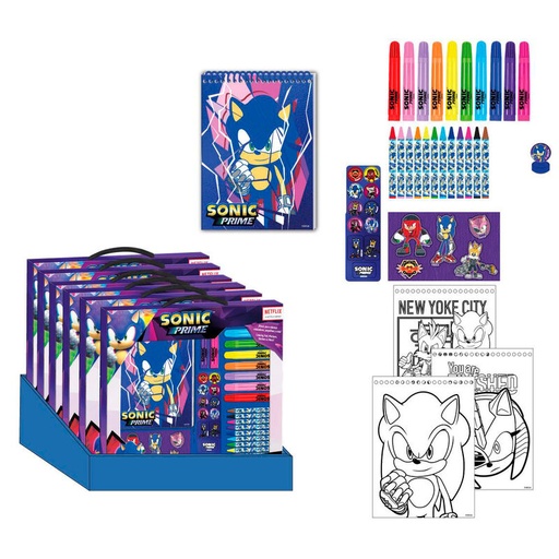 [8445484400960] Set papeleria coloreable Sonic Prime