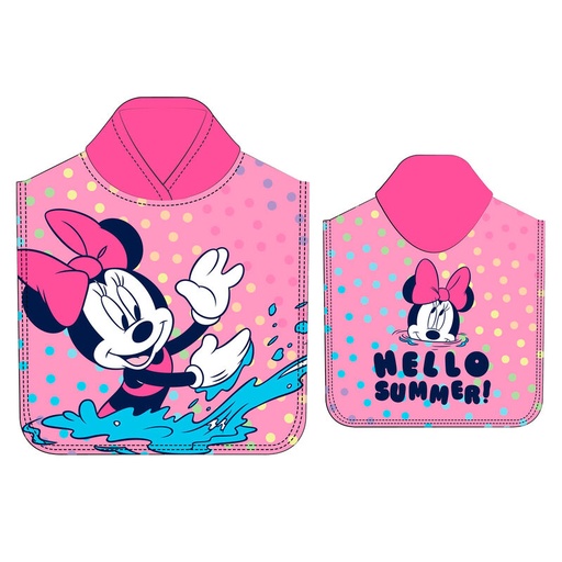 [8435746907603] Poncho toalla Minnie Disney microfibra