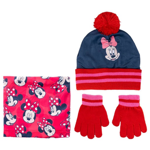 [8445484288575] Conjunto gorro guantes braga cuello Minnie Disney