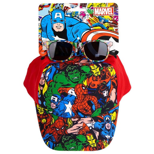 [18445484470373] Set gorra + gafas sol Vengadores Avengers Marvel