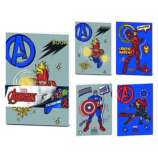 [5050574035996] Set 2 Cuadernos ejercicios A5 Los Vengadores Avengers Marvel