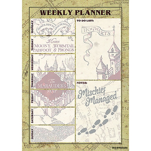 [5051265739995] Planificador semanal A5 Mapa Merodeador Harry Potter