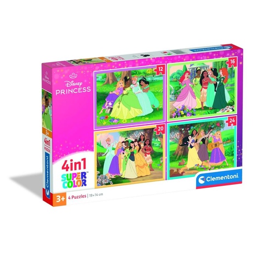 [8005125217465] Puzzle Princesas Disney 12+16+20+24pzs