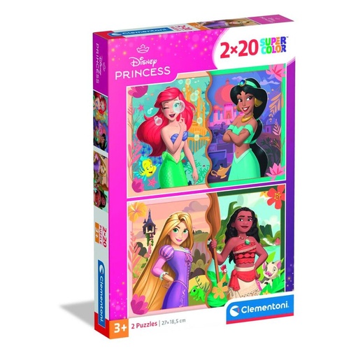 [8005125240920] Puzzle Princesas Disney 2x20pzs