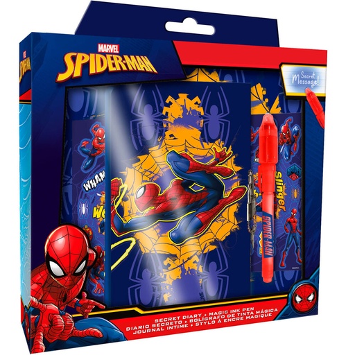 [8435507885300] Diario con boligrafo magico Spiderman Marvel