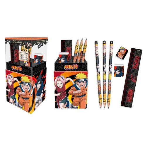 [8435507887687] Portalapices con papeleria Naruto Shippuden