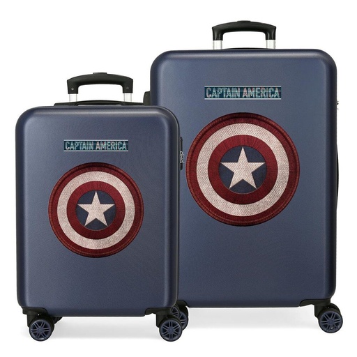 [8435578349701] Set 2 Maletas trolley ABS Capitan America Marvel