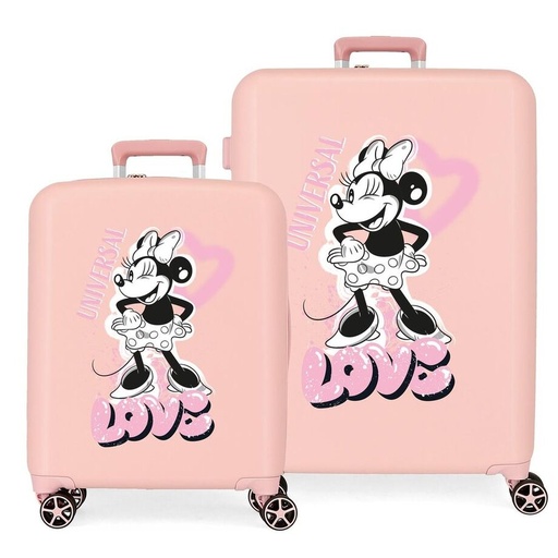 [8435692741825] Set 2 Maletas trolley ABS Heart Minnie Disney