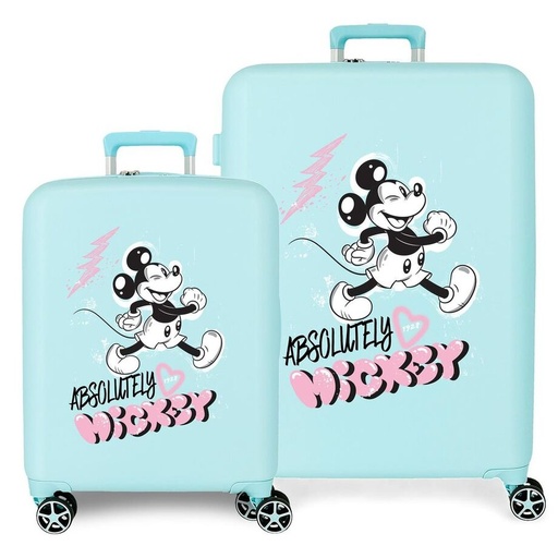 [8435692741832] Set 2 Maletas trolley ABS Friendly Mickey Disney