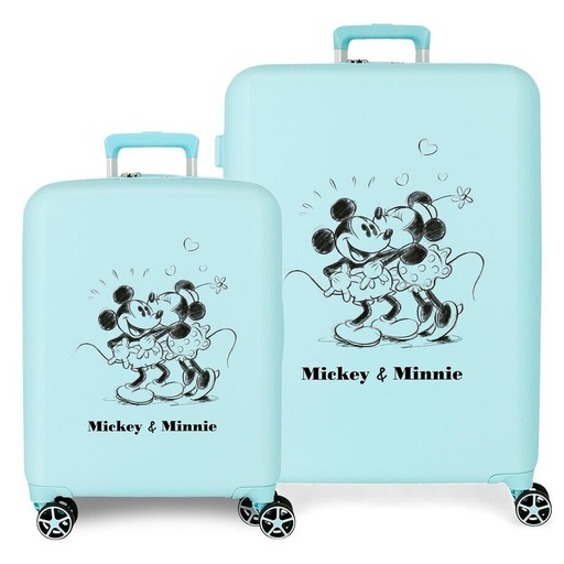 [8435692741856] Set 2 Maletas trolley ABS Kisses Mickey &#38; Minnie Disney