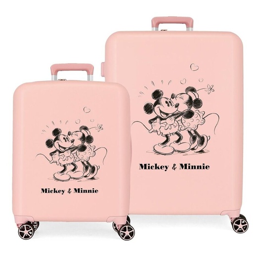[8435692741863] Set 2 Maletas trolley ABS Kisses Mickey &#38; Minnie Disney