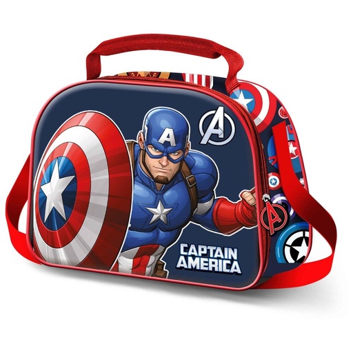 [8445118084603] Bolsa portameriendas 3D Patriot Capitan America Marvel