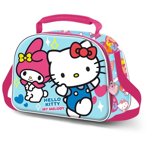 [8445118085129] Bolsa portameriendas 3D Friendship Hello Kitty