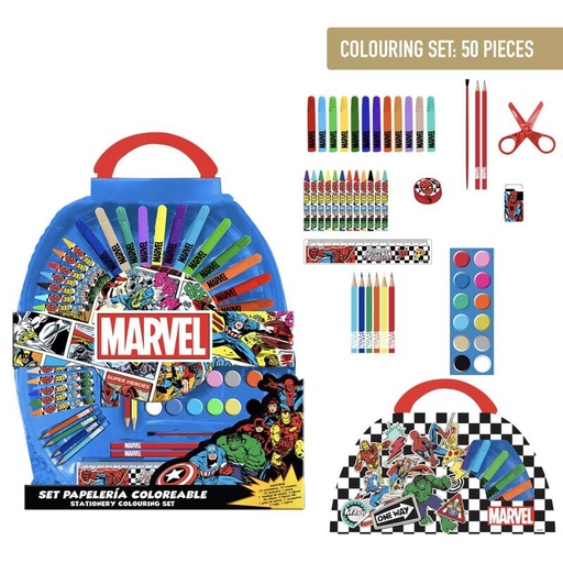 [8445484512748] Set papeleria Los Vengadores Avengers Marvel 50pzs