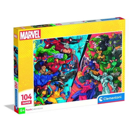 [8005125250592] Puzzle super Heroes vs Villanos Marvel 104pzs