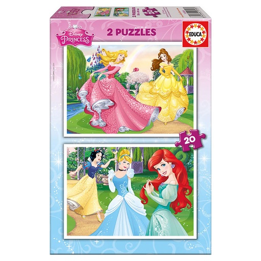 [8412668168466] Puzzle Princesas Disney 2x20pzs