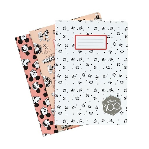 [8435497284589] Set 3 cuadernos A5 Mickey Disney 100 Aniversario