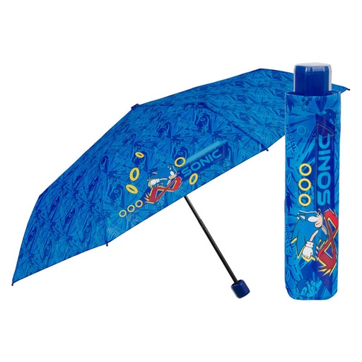 [8015831755076] Paraguas plegable manual Sonic the Hedgehog 50cm