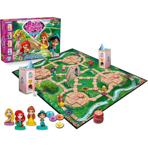 [5411068302565] Juego mesa Race Chase Princesas Disney español
