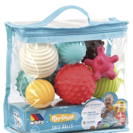 [8410963195217] Bolsa pelotas sensoriales 10pzs