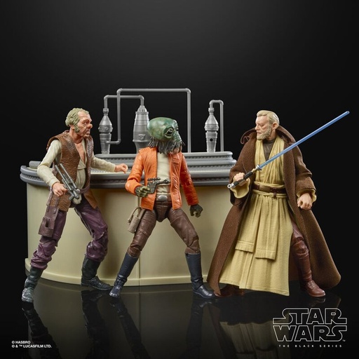 [5010993923519] Set figuras The Power Of The Force Cantina Showdown Black Series Star Wars 15cm