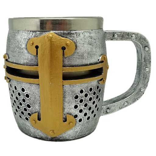 [5055071783982] Jarra Caballero Medieval Casco de Plata y Oro