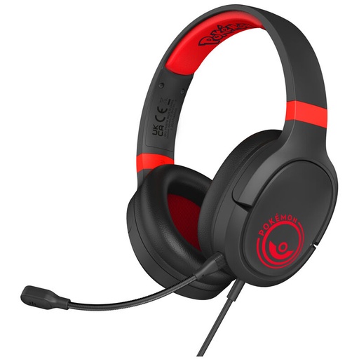[5055371624312] Auriculares gaming Pokeball Black and Red Pokemon