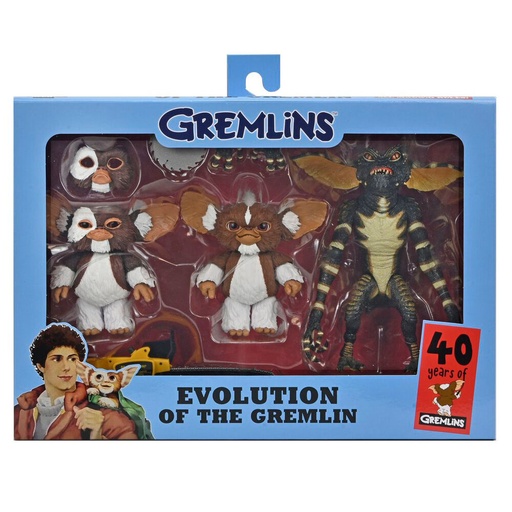 [634482415023] Blister 3 figuras Evolution of the Gremlin 40th Anniversary Gremlins 18cm