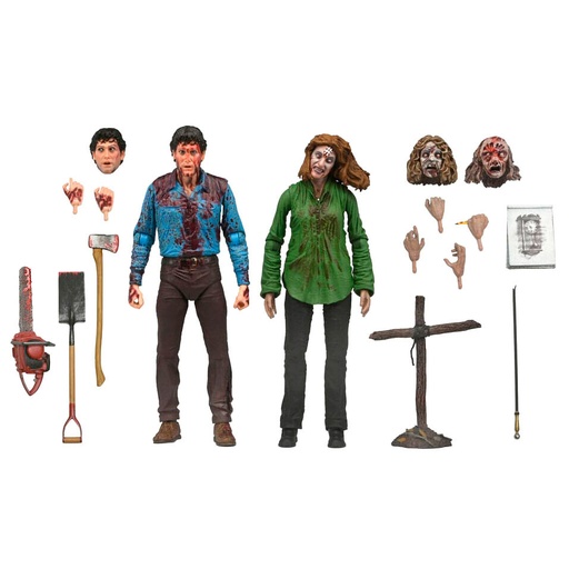[634482419793] Set 2 figuras Ultimate Bloody Ash &#38; Cheryl Williams Evil Dead 18cm