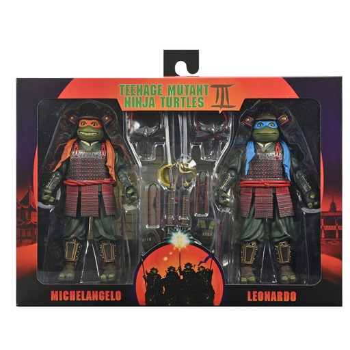 [634482543849] Blister 2 figuras Leonardo & Michelangelo Teenage Mutant Tortugas Ninja 3 18cm