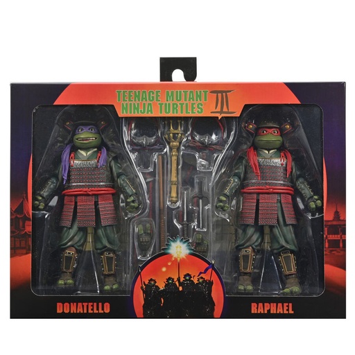 [634482543856] Blister 2 figuras Donatello &#38; Raphael Teenage Mutant Tortugas Ninja 3 18cm