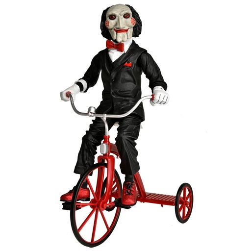 [634482606070] Figura Billy the Puppet Triciclo Saw con sonido 33cm