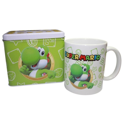 [8029085817244] Hucha + taza Yoshi Super Mario Bros Nintendo