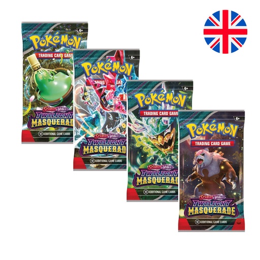 [820650857744 a] Sobre juego cartas coleccionables Masquerade Twilight Scarlet & Violet Pokemon ingles surtido