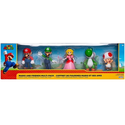 [192995400900] Blister 5 figuras Super Mario Nintendo 6cm