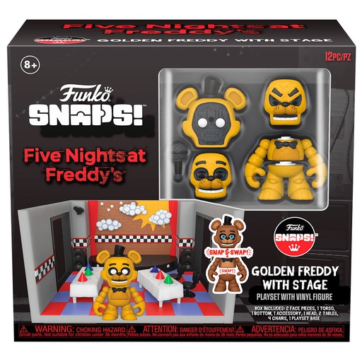 [889698649230] Figura playset Snaps! Five Nights at Freddys Golden Freddy with Stage