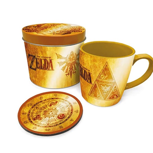 [5050293860756] Set Taza y Posavasos Golden Triforce The Legend of Zelda