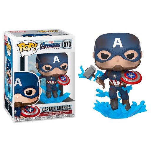 [889698451376] Figura POP Marvel Avengers Endgame Captain America with Broken Shield & Mjolnir