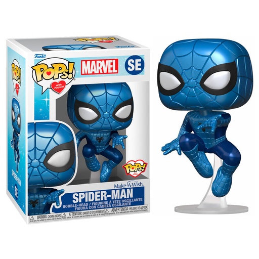 [889698636759] Figura POP Marvel Make a Wish Spiderman Metallic