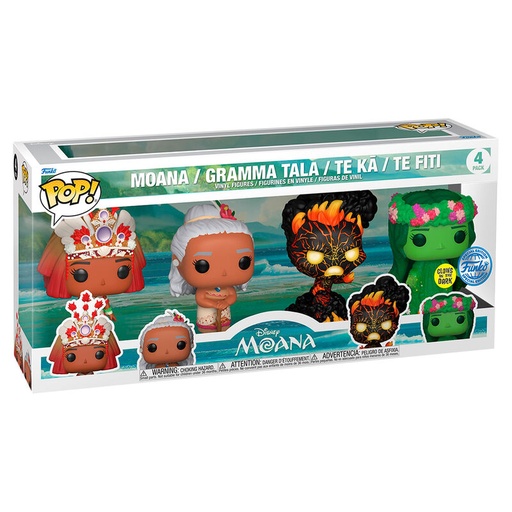 [889698691437] Blister 4 figuras POP Disney Vaiana Moana Exclusive