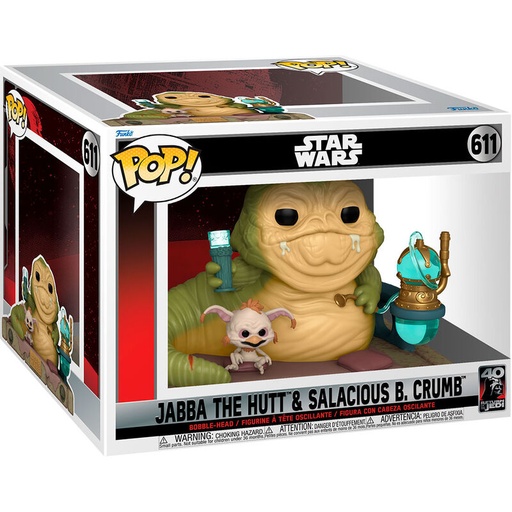 [889698707428] Figura POP Star Wars 40th Jabba The Hutt & Salacious B Crumb