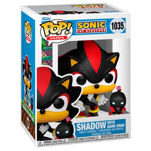 [889698803083] Figura POP Sonic The Hedgehog Shadow with Dark Chao