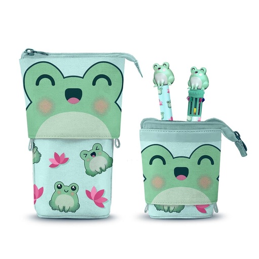 [8445118088656] Portatodo Rana + Boligrafo 10 colores + boligrafo borrable Oh My Pop!