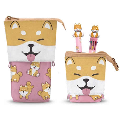 [8445118088670] Portatodo Shiba + Boligrafo 10 colores + boligrafo borrable Oh My Pop!