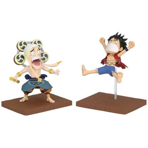 [4983164898385] Figura Monkey D Luffy & Enel World Collectable One Piece 7cm